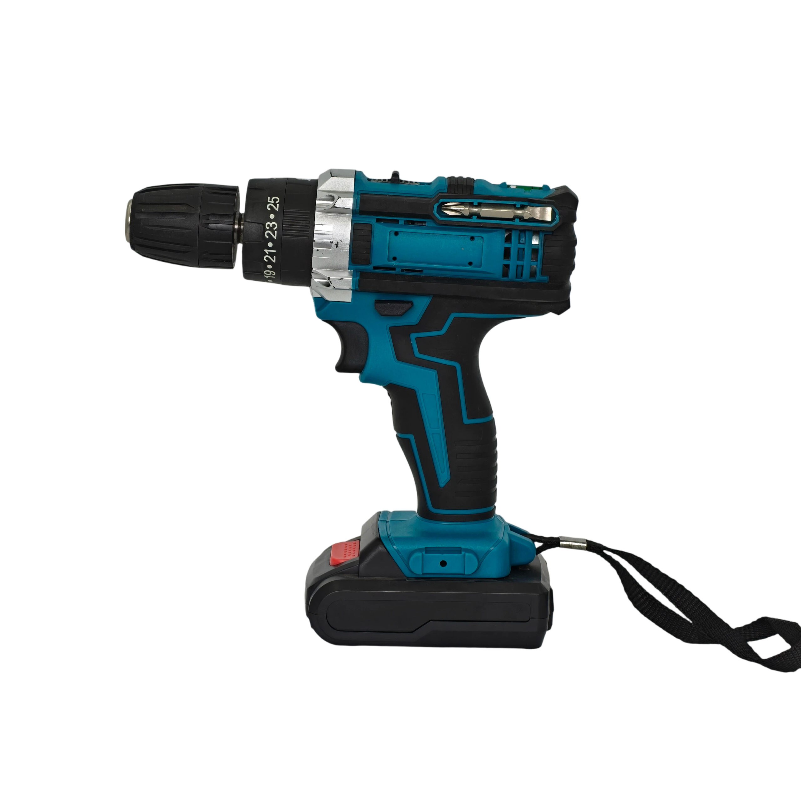 TradePro 21V Cordless Drill Set — gear and speed settings